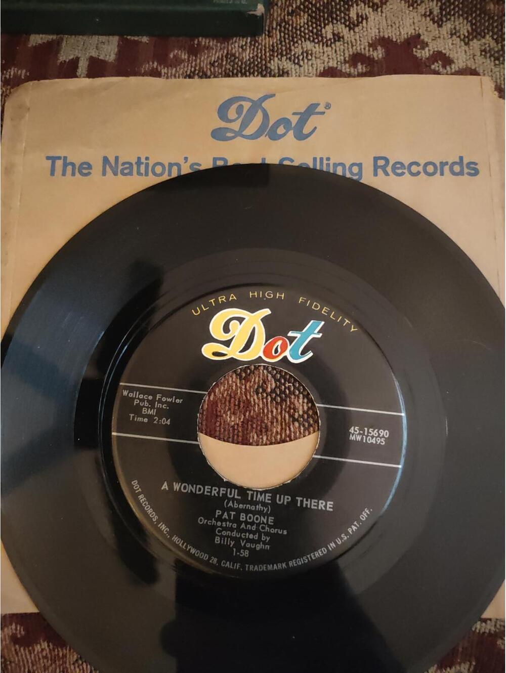 Pat Boone - wonderful time up there - 45 Vinyl 1958 M dot